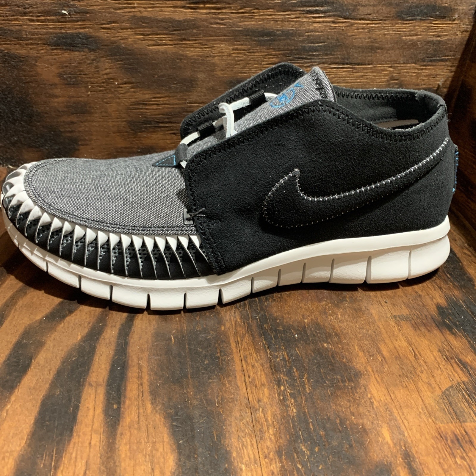 Nike Free Forward Moc 2 N7 Black White New Ib8163-010 Men's Size 9